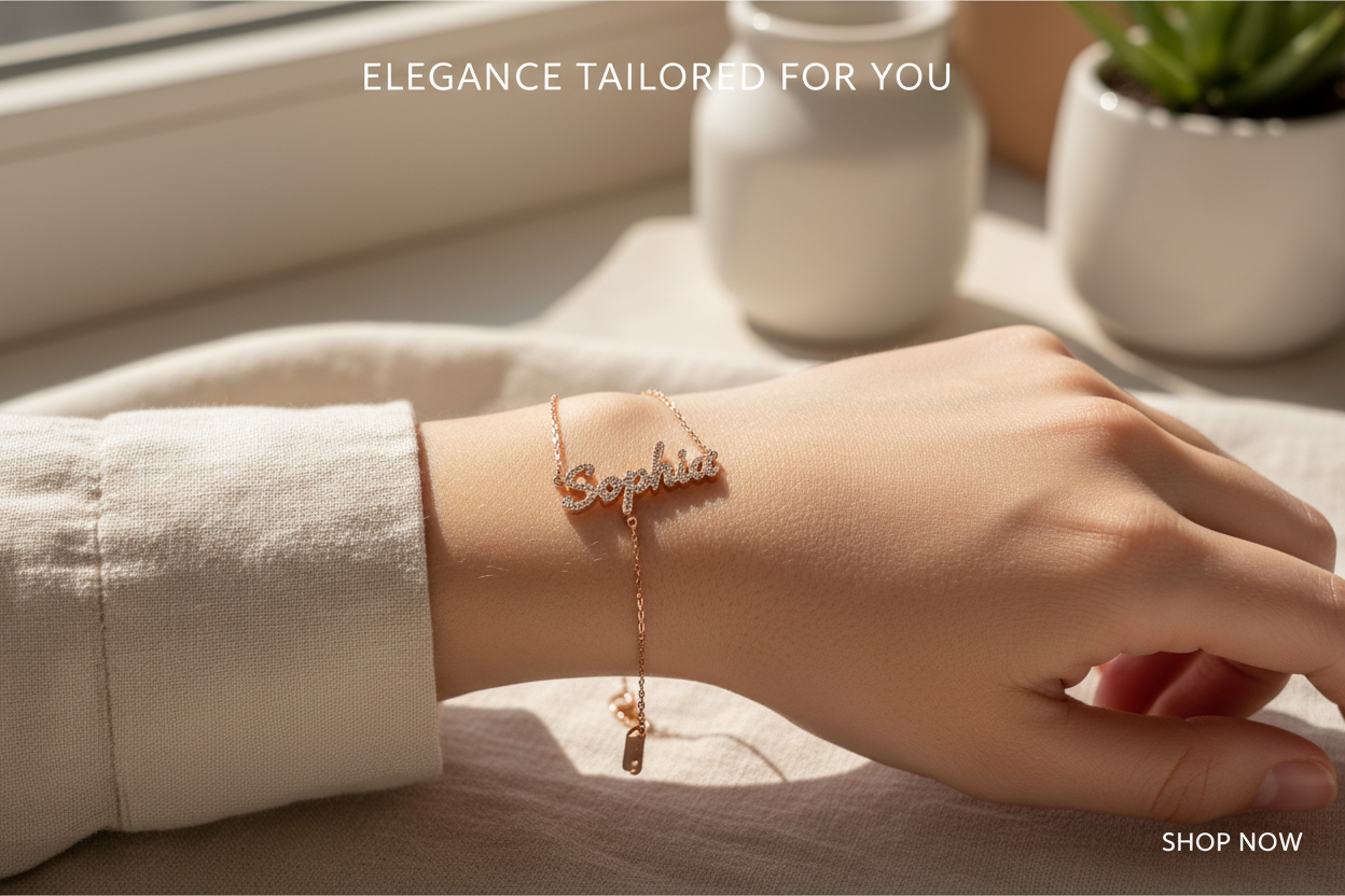 customized name bracelet wear banner 