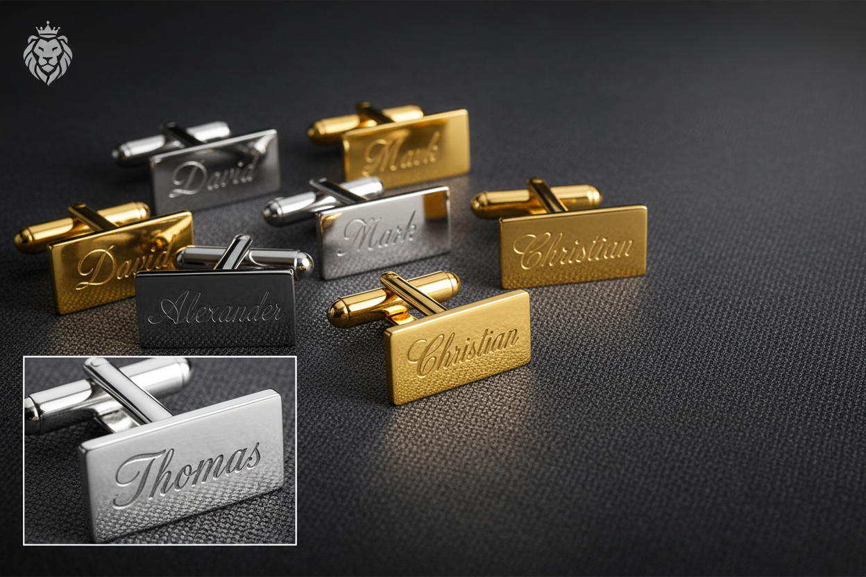 customized name cufflinks men banner